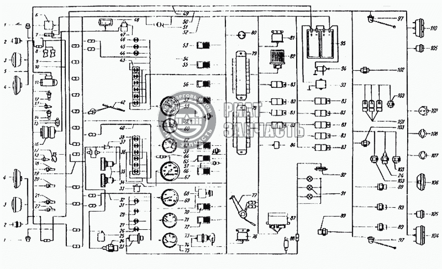 6520-3747195 Установка реле блокировки стартера на КамАЗ-4350 (4х4)