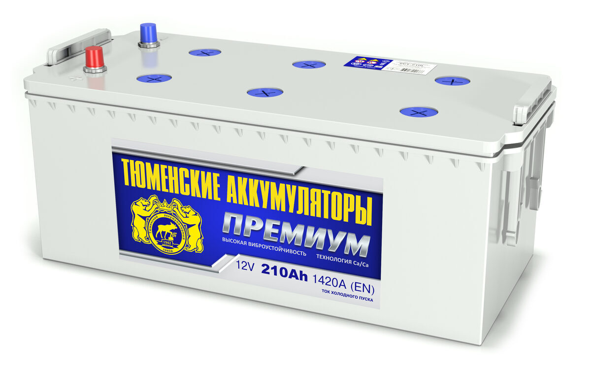 Батарея аккумуляторная Tyumen Battery Premium 210А/ч 1420А  (прям/п. под конус)