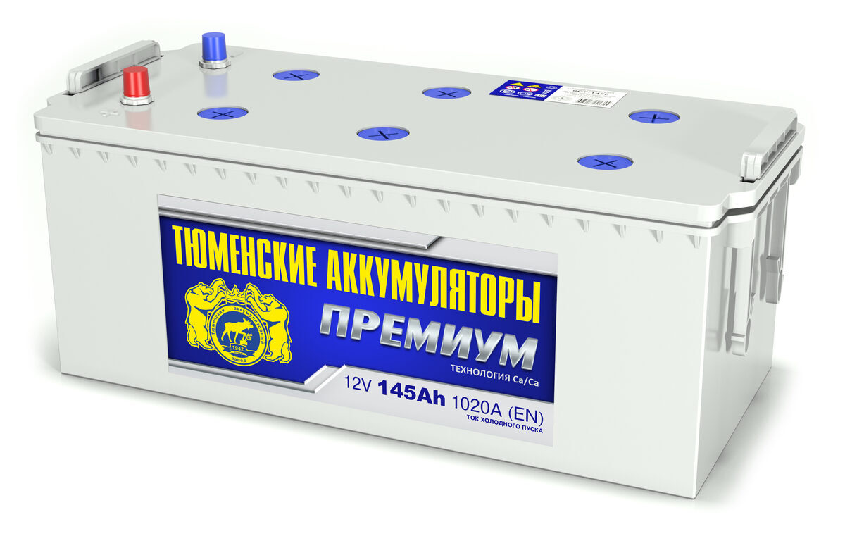 Батарея аккумуляторнаяTyumen Battery Premium 145А/ч 1020А (прям/п. под конус)